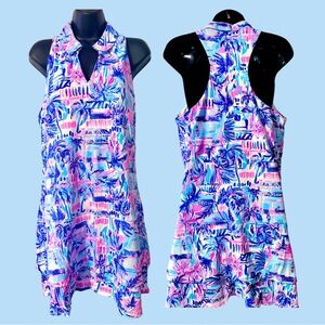 Lilly Pulitzer UPF 50+ Tennis Dress • Racer Back w/ Shorts • Perfect Match
